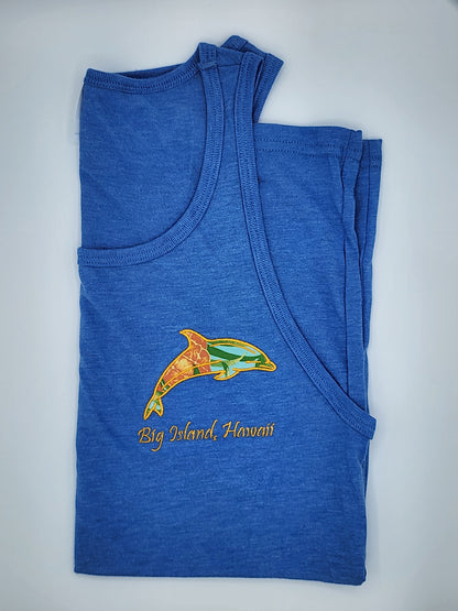 Dolphin Tank-Azure Blue