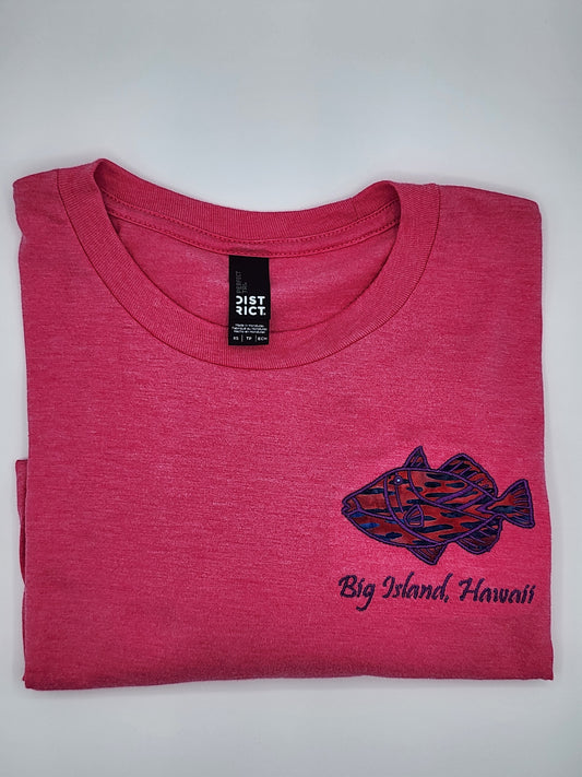 Fish Tee-Fuchsia