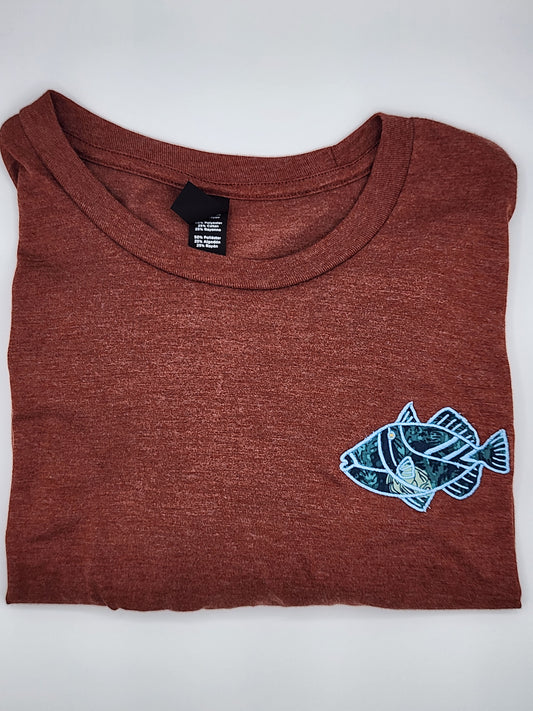 Fish Tee-Russet
