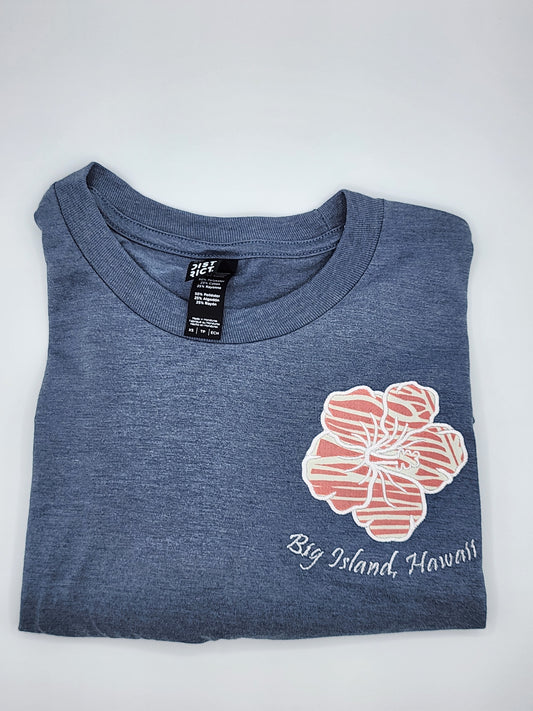 Flower Tee-Flint Blue