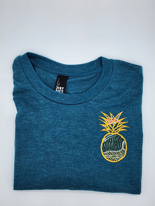 Pineapple Tee-Teal