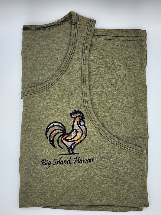 Rooster Tank-Olive Green