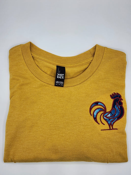 Rooster Tee-Mustard