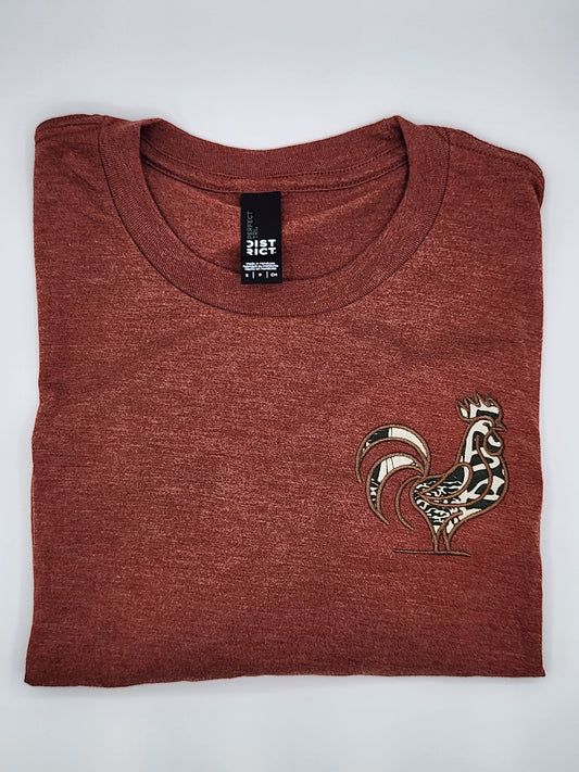 Rooster Tee-Russet