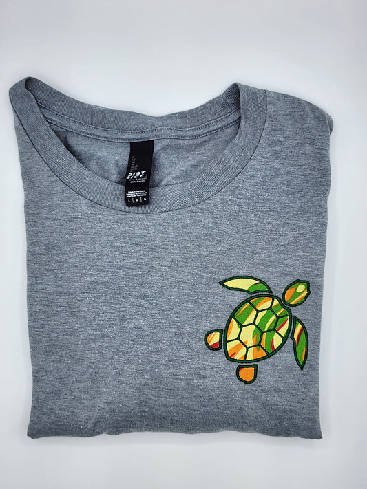 Turtle Tee-Heathered Grey